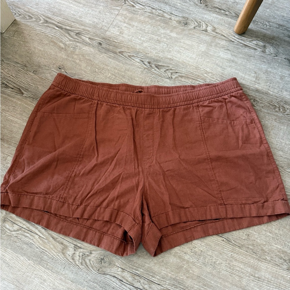 Old Navy Linen Rust Shorts